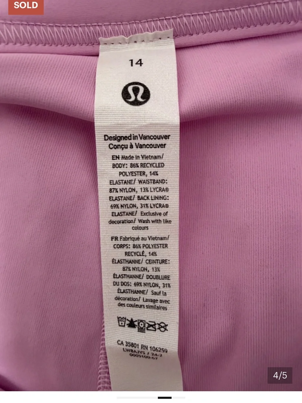 lululemon varsity athletica Pleated Mini Skirt in Light Pink NWT size 14